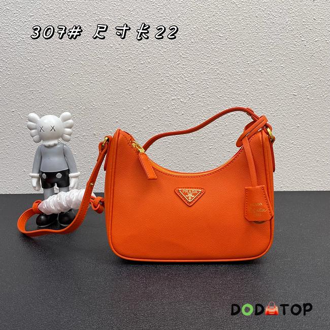 Prada Hobo Armpit Bag 1BH307 Orange Size 22 × 18 × 6 cm - 1