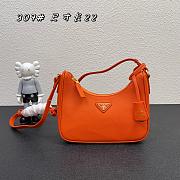 Prada Hobo Armpit Bag 1BH307 Orange Size 22 × 18 × 6 cm - 1