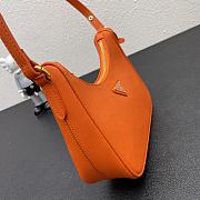 Prada Hobo Armpit Bag 1BH307 Orange Size 22 × 18 × 6 cm - 6
