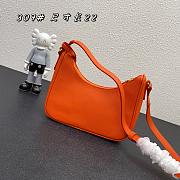 Prada Hobo Armpit Bag 1BH307 Orange Size 22 × 18 × 6 cm - 2