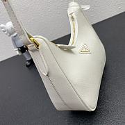 Prada Hobo Armpit Bag 1BH307 White Size 22 × 18 × 6 cm - 6