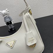 Prada Hobo Armpit Bag 1BH307 White Size 22 × 18 × 6 cm - 5