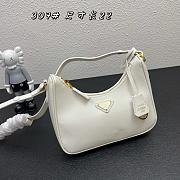 Prada Hobo Armpit Bag 1BH307 White Size 22 × 18 × 6 cm - 2