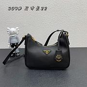 Prada Hobo Armpit Bag 1BH307 Black Size 22 × 18 × 6 cm - 1