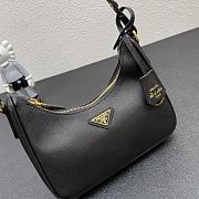 Prada Hobo Armpit Bag 1BH307 Black Size 22 × 18 × 6 cm - 6
