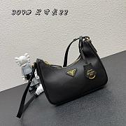 Prada Hobo Armpit Bag 1BH307 Black Size 22 × 18 × 6 cm - 4