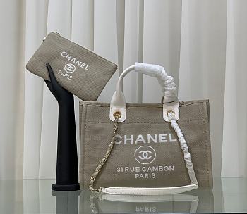 Chanel Deauville Tote 22 Grey Size 39 cm