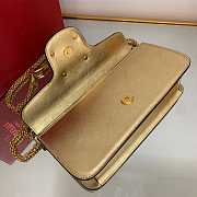 Valentino Locò Calfskin Shoulder Bag Gold Size 27 x 13 x 6 cm - 6