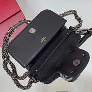 Valentino Locò Small Shoulder Bag in Calfskin Black Size 20 x 11 x 5 cm - 6