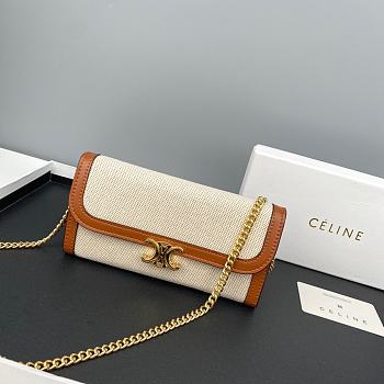 Celine Shoulder Bag White Size 19 x 10.5 x 3.5 cm