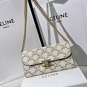 Celine Chain Bag White Writing Size 19 x 10.5 x 3.5 cm - 1