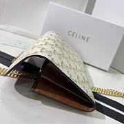 Celine Chain Bag White Writing Size 19 x 10.5 x 3.5 cm - 5