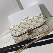 Celine Chain Bag White Writing Size 19 x 10.5 x 3.5 cm - 4