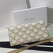 Celine Chain Bag White Writing Size 19 x 10.5 x 3.5 cm - 2
