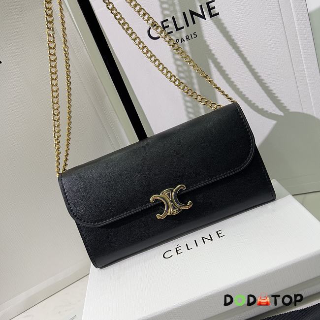 Celine Chain Bag Black Size 19 x 10.5 x 3.5 cm - 1