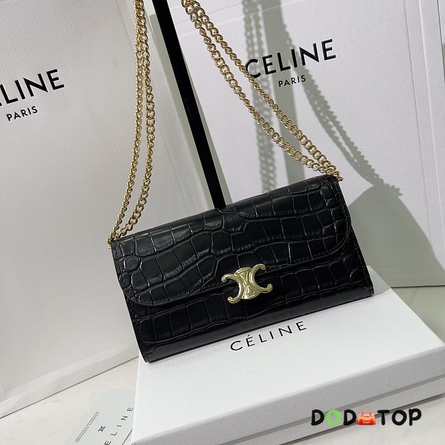 Celine Chain Bag Black 01 Size 19 x 10.5 x 3.5 cm - 1