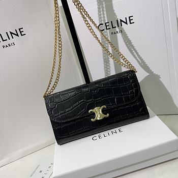 Celine Chain Bag Black 01 Size 19 x 10.5 x 3.5 cm