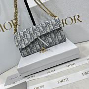 Dior Woc Chain Bag Blue Size 19 x 10.5 x 3.5 cm - 1