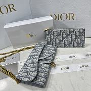 Dior Woc Chain Bag Blue Size 19 x 10.5 x 3.5 cm - 4