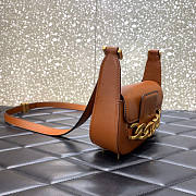 Valentino Vlogo Chain Small Calfskin Shoulder Brown Bag Size 20 x 12 x 6 cm - 6