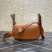 Valentino Vlogo Chain Small Calfskin Shoulder Brown Bag Size 20 x 12 x 6 cm - 3