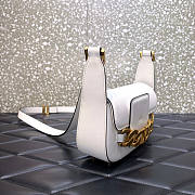 Valentino Vlogo Chain Small Calfskin Shoulder White Bag Size 20 x 12 x 6 cm - 6