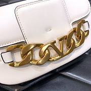 Valentino Vlogo Chain Small Calfskin Shoulder White Bag Size 20 x 12 x 6 cm - 5