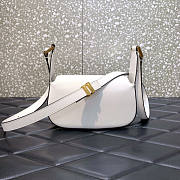 Valentino Vlogo Chain Small Calfskin Shoulder White Bag Size 20 x 12 x 6 cm - 3