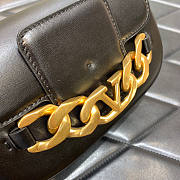 Valentino Vlogo Chain Small Calfskin Shoulder Black Bag Size 20 x 12 x 6 cm - 2