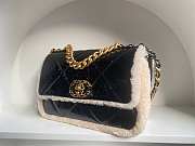 Chanel 19 Shearling Lambskin Black Flap Bag Size 26 cm - 4