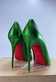 Louboutin Green Hot Chick Metallic Heels 10 cm - 3
