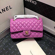 Chanel Flap Bag Lambskin In Purple Gold Hardware Size 25.5 cm - 1