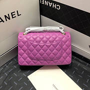 Chanel Flap Bag Lambskin In Purple Gold Hardware Size 25.5 cm - 4