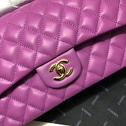 Chanel Flap Bag Lambskin In Purple Gold Hardware Size 25.5 cm - 6