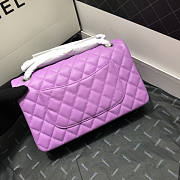 Chanel Flap Bag Caviar In Purple Silver Hardware 01 Size 25.5 cm - 4