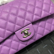 Chanel Flap Bag Caviar In Purple Silver Hardware 01 Size 25.5 cm - 2
