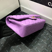 Chanel Flap Bag Caviar In Purple Gold Hardware Size 25.5 cm - 2