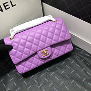 Chanel Flap Bag Caviar In Purple Gold Hardware Size 25.5 cm - 3