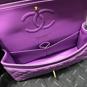 Chanel Flap Bag Caviar In Purple Gold Hardware Size 25.5 cm - 4