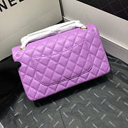 Chanel Flap Bag Caviar In Purple Gold Hardware Size 25.5 cm - 5