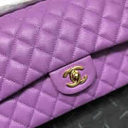 Chanel Flap Bag Caviar In Purple Gold Hardware Size 25.5 cm - 6