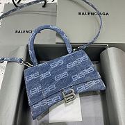 Balenciaga Hourglass Bag Denim Size 23 x 10 x 14 cm - 1