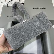 Balenciaga Hourglass Grey Lamb Wool Size 23 x 10 x 14 cm - 3