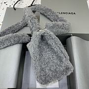 Balenciaga Hourglass Grey Lamb Wool Size 23 x 10 x 14 cm - 2