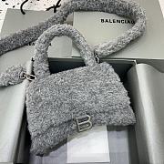 Balenciaga Hourglass Grey Lamb Wool Size 23 x 10 x 14 cm - 1