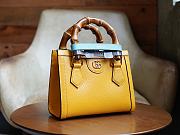 Gucci Diana Bamboo Series Mini Tote Bag Yellow Size 20 x 16 x 10 cm - 5
