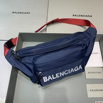 Balenciaga Blue Waist Bag Size 23 x 5 x 20 cm