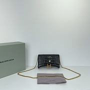 Balenciaga Hourglass Croc-Effect Leather Shoulder Bag Size 19 × 12 × 5 cm - 1