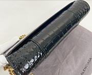 Balenciaga Hourglass Croc-Effect Leather Shoulder Bag Size 19 × 12 × 5 cm - 6
