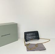 Balenciaga Hourglass Croc-Effect Leather Shoulder Bag Size 19 × 12 × 5 cm - 5